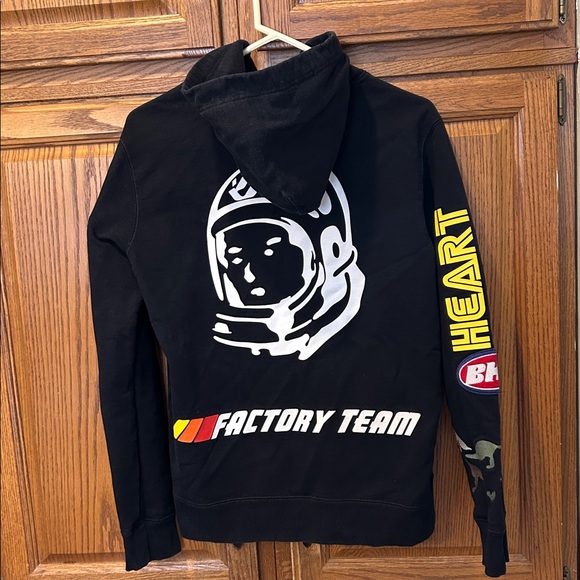 Billionaire Boys Club Black Hoodie Patchwork Graphic Astronaut Heart Mind - Picture 2 of 12